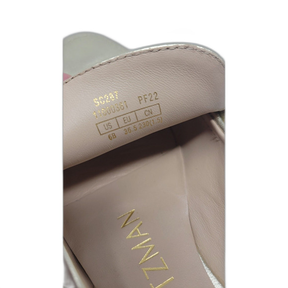 Stuart Weitzman Jet Loafer Gold Leather Flats - Picture 6 of 6